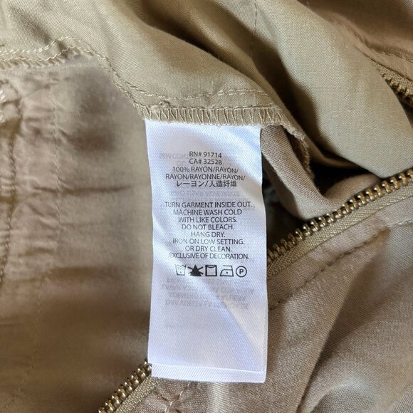 Armani Exchange Zip Front Adjustable Khaki Jumpsuit Romper Womens 4 Utility Y2K - Picture 13 of 13